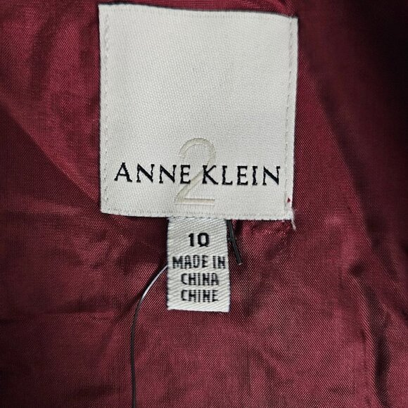 Anne Klein 2 Vintage Mohair Wool Burgundy Skirt - Picture 2 of 9